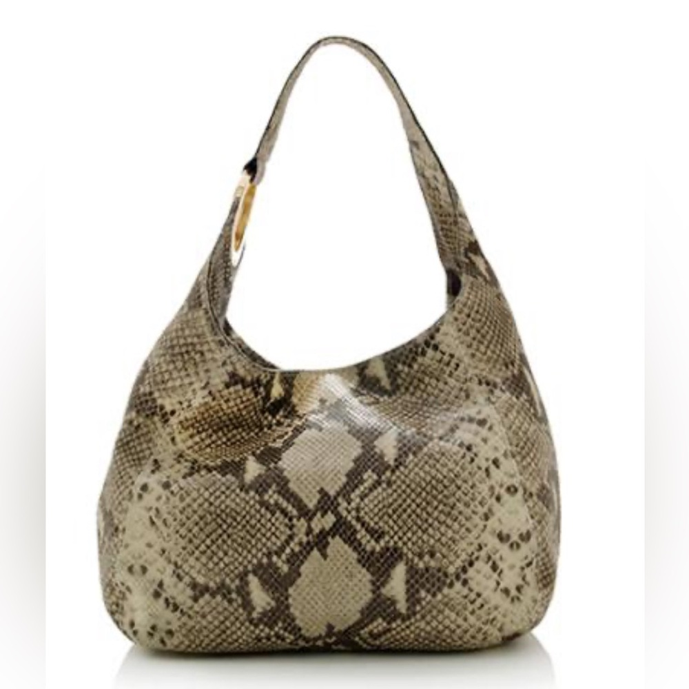 Michael Michael Kors Python Embossed Fulton Large… - image 2